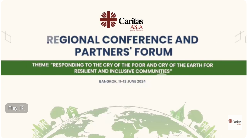 Watch inspiring voices from across Asia in this video recap of the #CaritasAsia2024 Regional Conference and Partners' Forum! Hear from Caritas Internationalis, Caritas Asia and passionate delegates as they share their commitment to building resilient and inclusive communities that respond to the cries of the earth and the poor. #TogetherWe Inspiring Voices from Across Asia